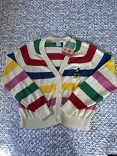 Women's Disney 100 Retro Reimagined Striped Cardigan W/ Embroidered Mickey Small