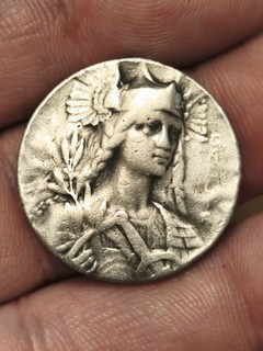 Médaille Argent Massif Art Nouveau Gallia 1861 / 1911 27 mm 9 67 g