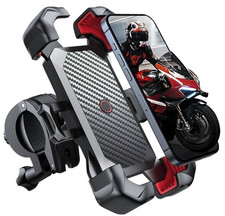 Motorcycle Phone Mount Auto Lock 100mph Military Anti-Shake Bike Phone Holder US