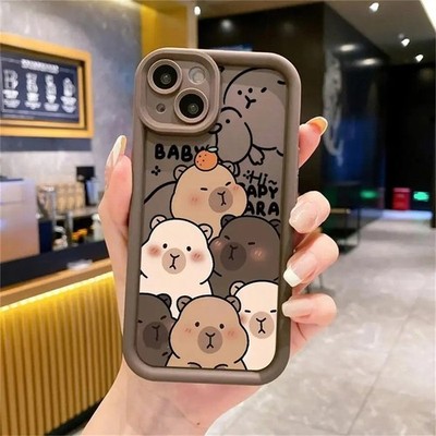 Süße Capybara iPhone Hülle Weich TPU Tier Cover für iPhone 16, 14, 13, 12, 11