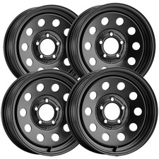 Set Of 4 Allied 27 Trailer Mod 15x5 5x5 0mm Satin Black Wheels Rims