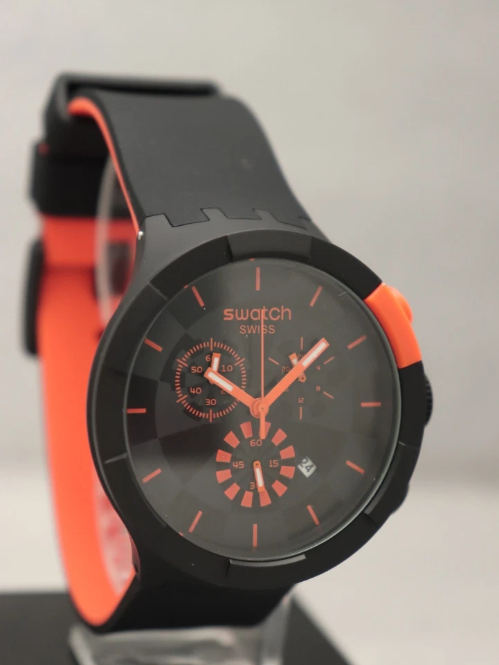 Reloj Hombre SWATCH Swiss Big Bold Checkpoint Naranja. Foto 2 de 4