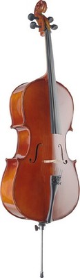 3/4 Cello von Stagg mit massiver Fichtendecke,  Ahorn Korpus und Tasche