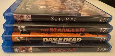 Scream Factory Bluray Horror Lot Mangler, Day of the Dead, Ginger Snaps, Slither