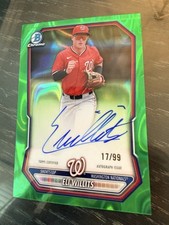 🔥2026 Bowman ⚾️ ELI WILLITS Green  Lava Refractor On Card Auto #d /99 SP