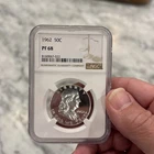 1962 50C Franklin Half Dollar PF68 Graded By NGC