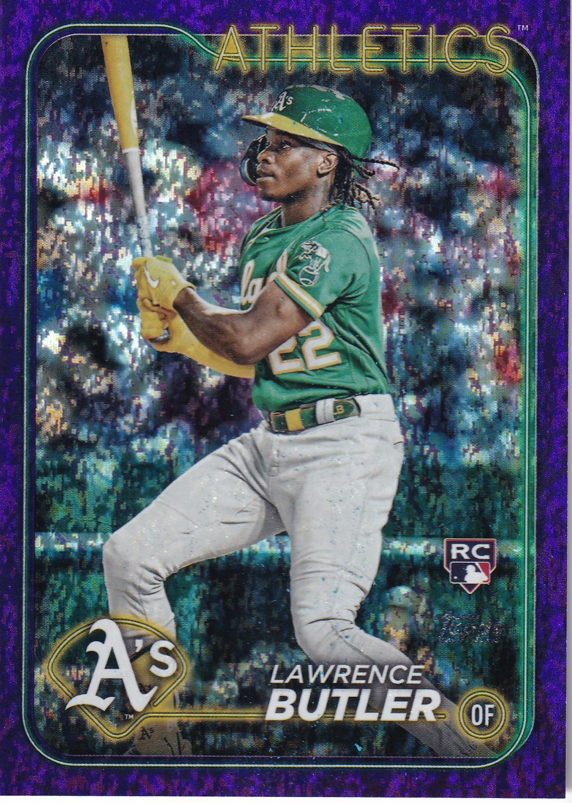 2024 Topps - Lawrence Butler #676 Purple Refractor /799 (RC)