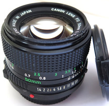 Canon NFD FD 50mm f/1.4 MF Lens No. 229734 Excellent