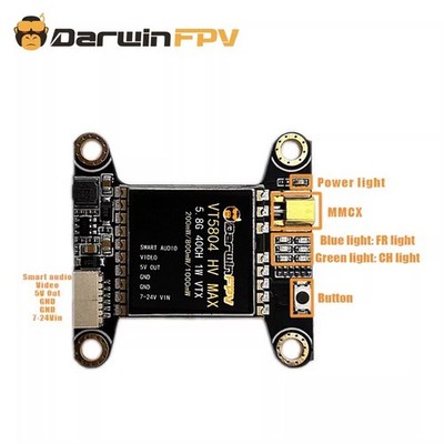 DarwinFPV 5.8G 40CH 800mW 1W Adjustable TX805P VTX For DarwinFPV Darwin129