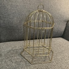 Gold Decorative Flowerpot Rack Bird Cage Ornament Table Decorations Birdcage