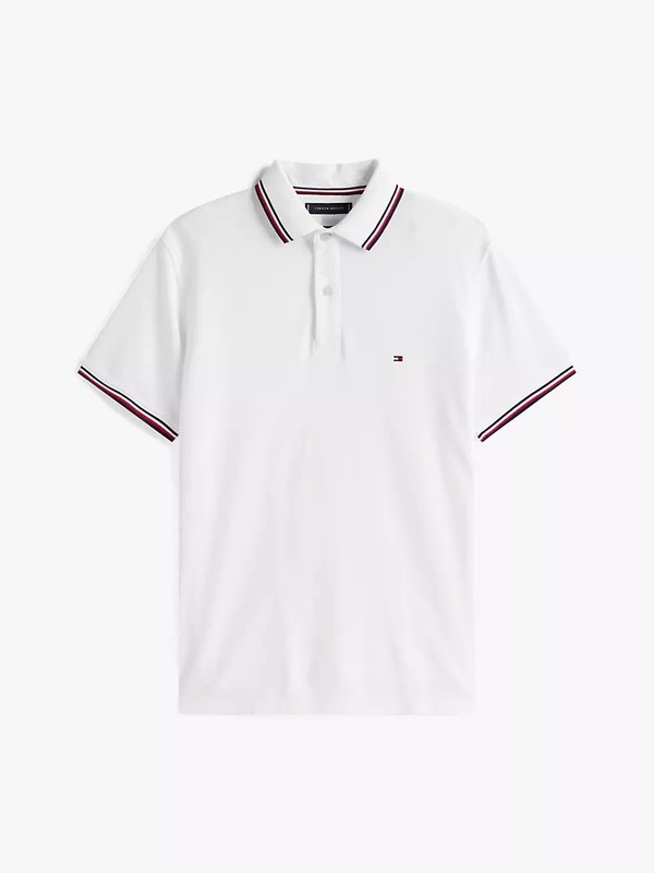Tommy Hilfiger Polo Shirt Mens XL Peach Custom Fit Moisture Wicking Pique New