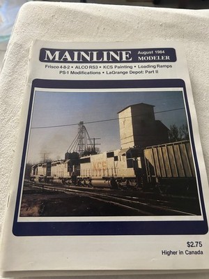 MAINLINE MODELER Magazine August 1984 Frisco ALCO KCS Model Railroad Trains