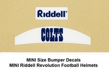 MINI Indianapolis Colts Bumper Decals for MINI Riddell Revolution Helmets 20 mil