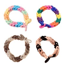 Elastic Hair Circle PonytailHolder Crochet Hair Scrunchy Female Cute Hair Rope
