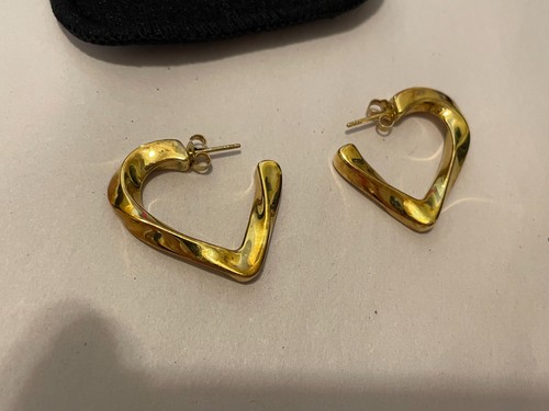 MISSOMA Twisted Heart Hoop Earrings 18k Gold Plated