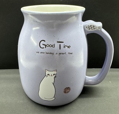 Good Time - We Are Having A Great Time - Katzenliebhaber lila Lavendel Keramiktasse