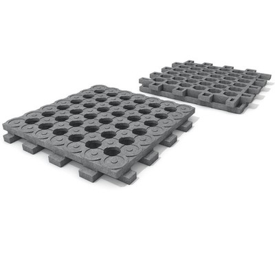 hanit  Paddock ohne Unterbau, Paddockplatten 50 x 50 x 5,3 cm, grau