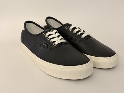 New Vans Authentic Lux Black Leather VN000CZKBLK Men Size 9