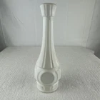 Vintage Wheaton White Milk Glass Bullseye 9" Flower Vase Excellent Condition