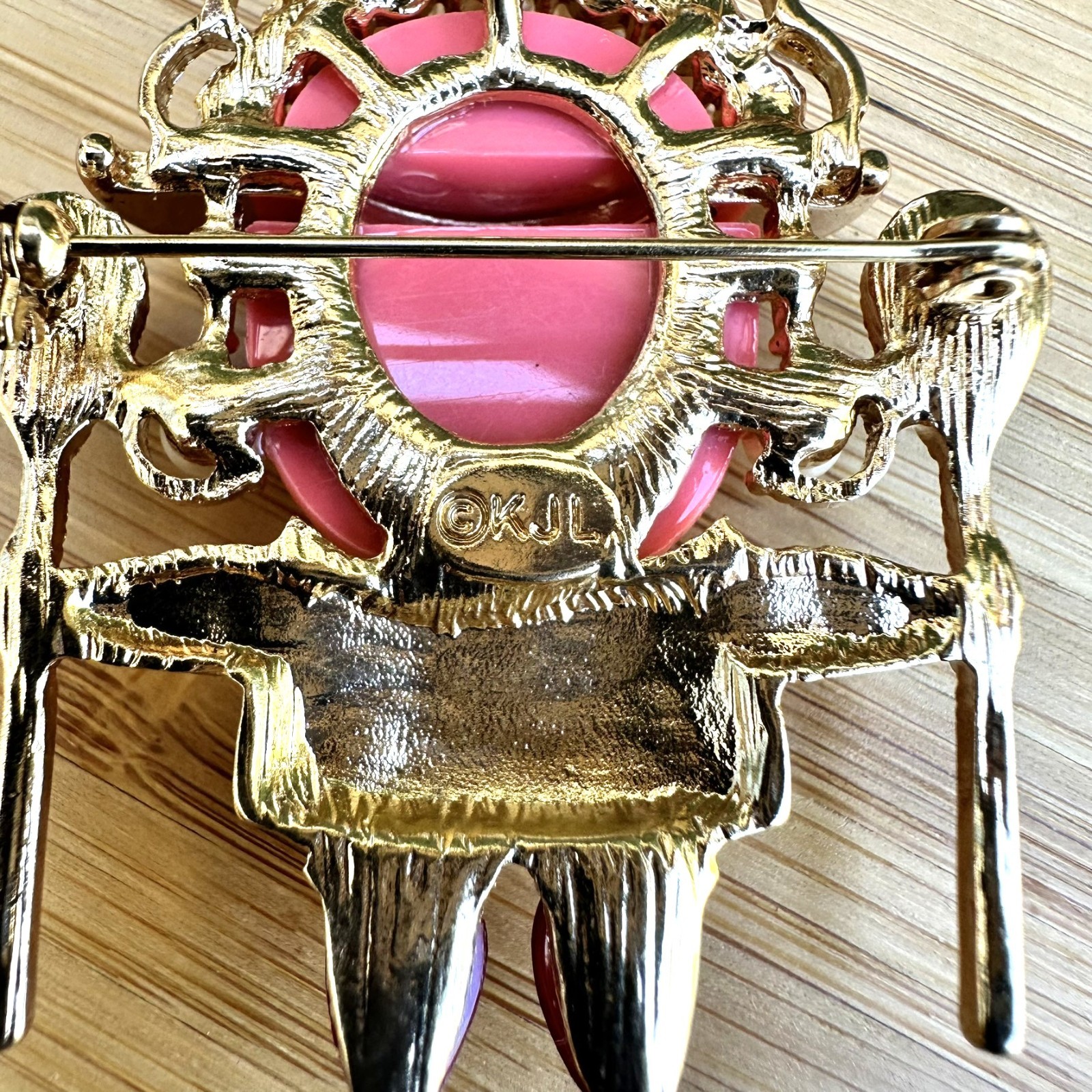 Vintage Kenneth Jay Lane Aztec Warrior Brooch Pin… - image 4