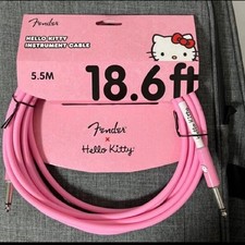 Fender x Hello Kitty 18.6ft Pink Guitar Bass Cable New