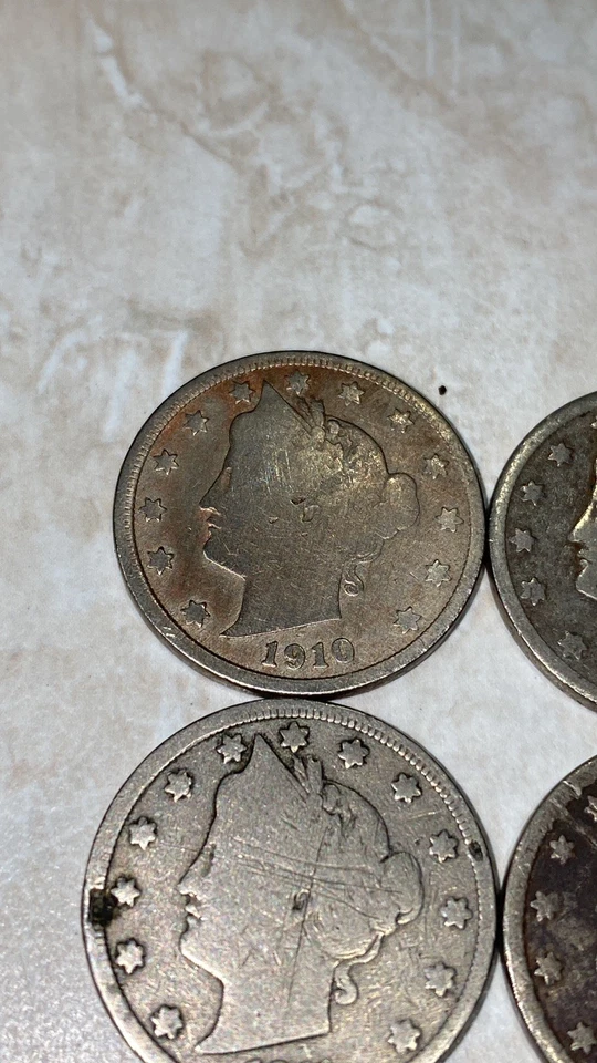 4-Liberty Head V Nickels/  1910, 1911 ,1911,1911 🔥You Buy What You See🔥👀💰 - Image 4 of 4