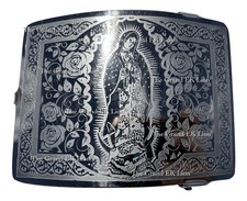 Mexican Virgin Mary Virgencita Charro Belt Buckle Hebilla Vaquera Made In Mexico