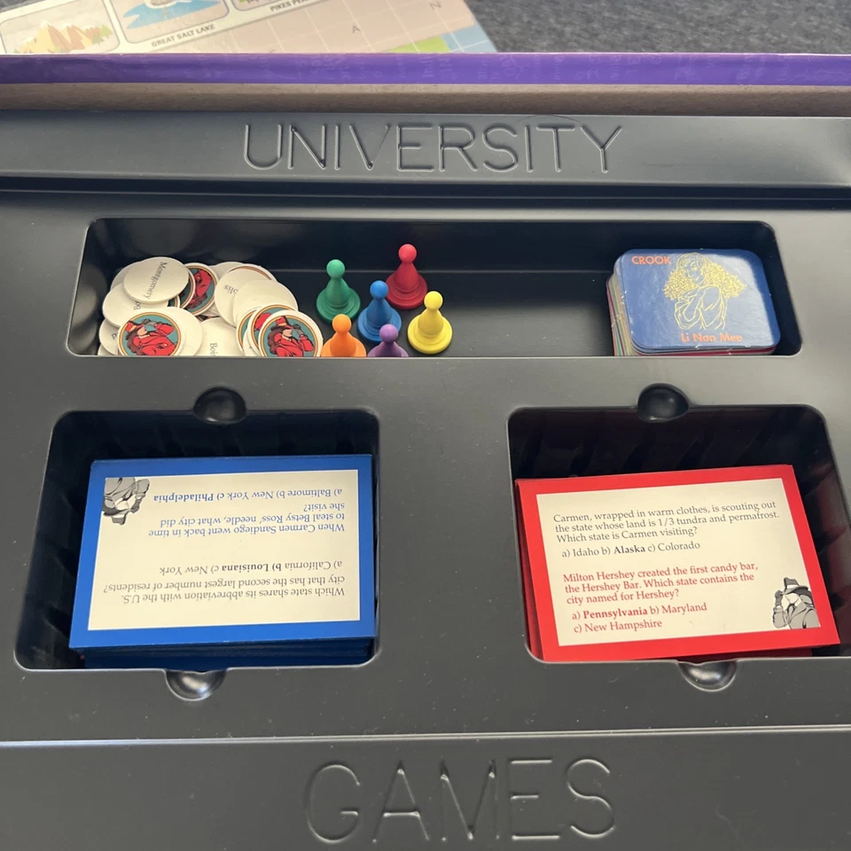 Where In The USA Is Carmen Sandiego Board Game 1993 University Games Complete - Image 2 of 4