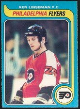 1979-80 OPC PHILADELPHIA FLYERS KEN LINSEMAN ROOKIE CARD #241 NR-MINT/MINT. rookie card picture