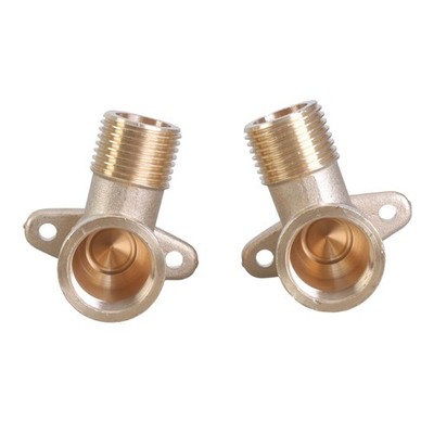 2 Pieces Brass Wall Distributor 90 Degree Internal Thread Connectors Daily Use