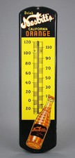 Vintage Nesbitt's California Orange Advertising Thermometer, Works, 1930s, Beach