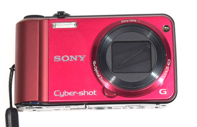 Sony Cyber-shot DSC-H70 Digital Camera 16.1MP Digicam Red w/ charger and SD Card