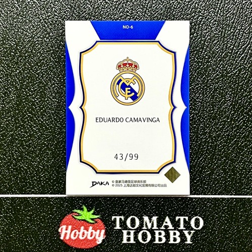 DAKA TOP AUDIENCE 2024-25 EDUARDO CAMAVINGA /99 BLUE REFRACTOR REAL MADRID - Imagen 2 de 2