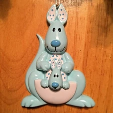 Kangaroo with Baby! Authentic POLARX Personalizable Christmas Tree Ornament 