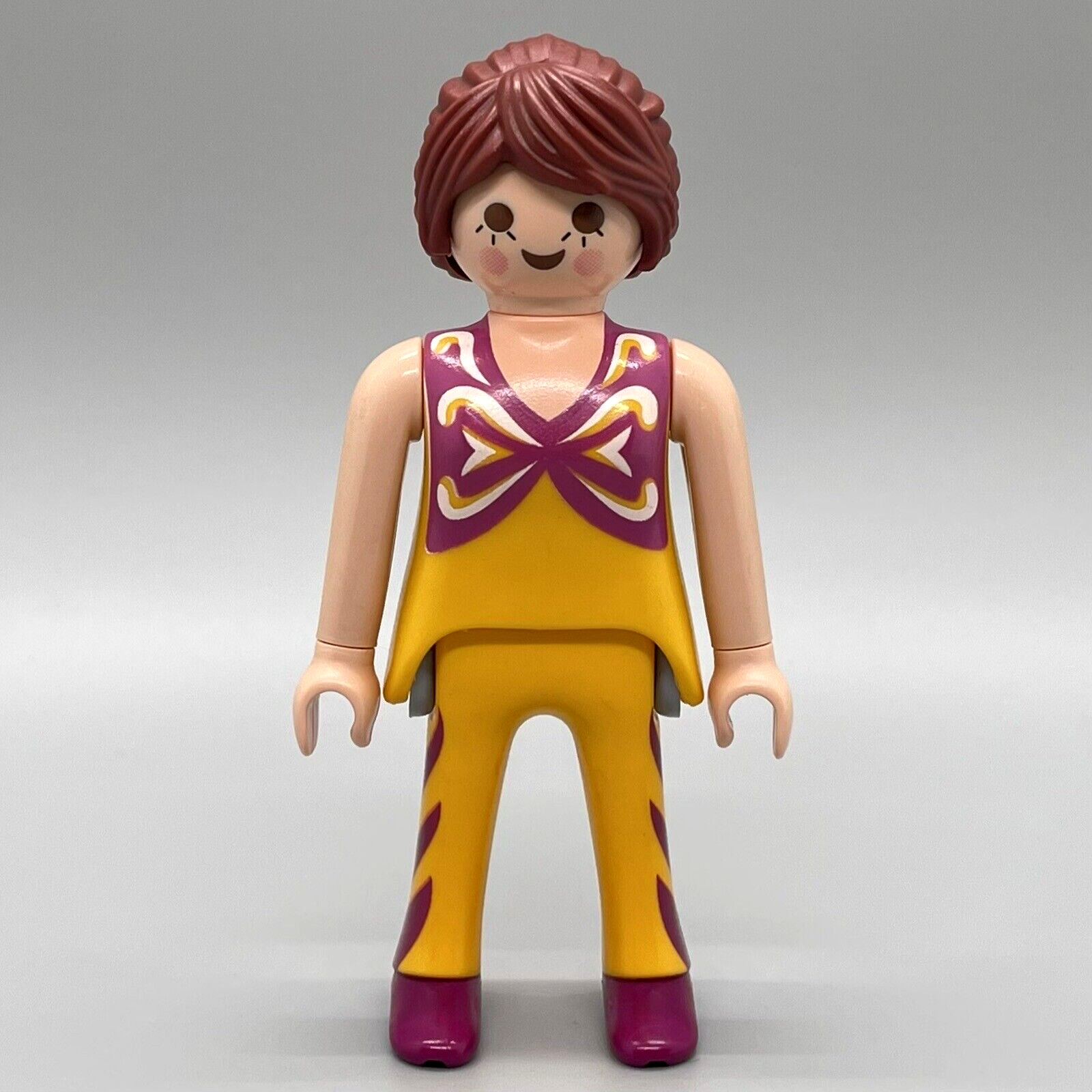Playmobil Circus Ring Acrobat Female Adult Figure Brown Hair Gold Pink Red 4230