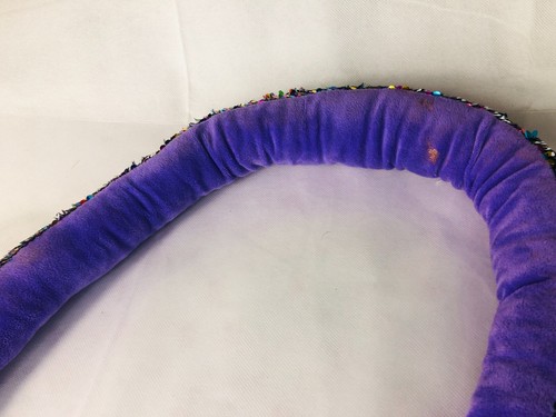 Soft Toy Snake Draught Excluder Long Purple Sequin Stained - Picture 6 of 12