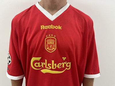 Vintage Liverpool 2001 2002 2003 Home Champions League CL Jersey T