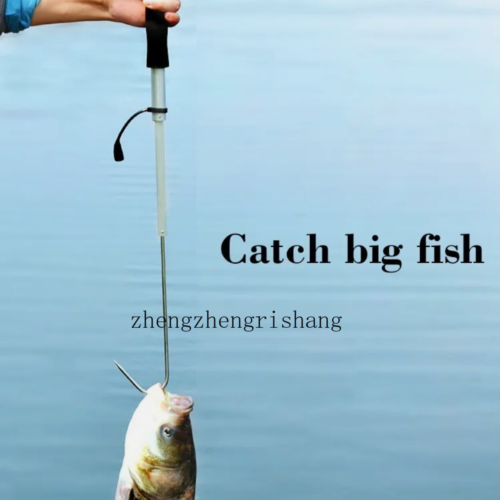 Fish Gaff Spear Hook Aluminum Alloy Fish Tool Stainless Telescopic 60/90/120cm - Picture 3 of 16