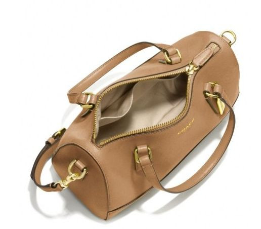 COACH ゴールド (2点) NWT COACH SAFFIANO LEATHER MINI SATCHEL BRASS TOFFEE F49392 | eBay