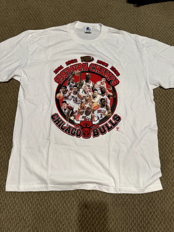 Vintage Chicago Bulls Championship Shirt Starter 1997 XL