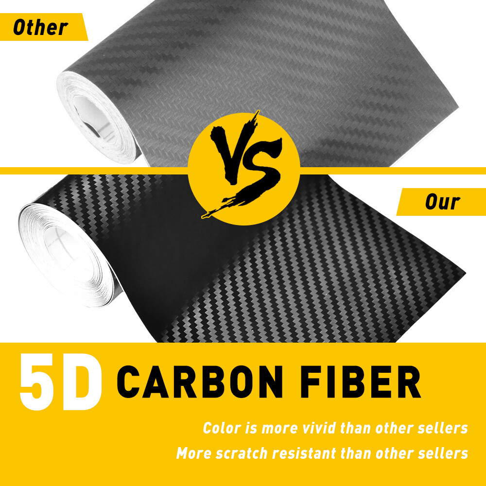 Carbon Fiber Vinyl Door Scuff Sill Cover Plate Sticker Protector Car Accessories