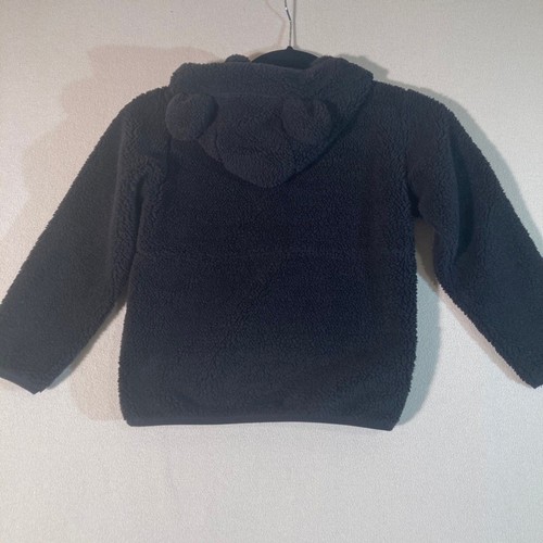 North Face Kids Campshire Bear Full Zip Hoodie Sz 5 Black Warm Recycled Fleece - Picture 9 of 10