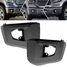 Fit For 2014-2021 Toyota Tundra Front Bumper End Cap Matte Black Left+Right Side
