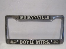 Susanville Doyle Motors Ford License Plate Topper Metal Embossed Original Usa