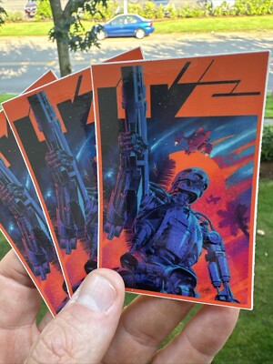 Terminator 2 T2 Sticker Pack 3.5  X  2.5   High Quality Vinyl MONDO Art Stickers