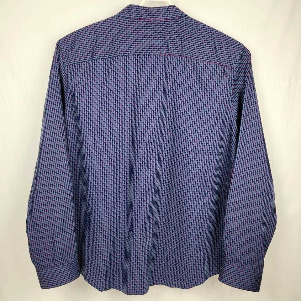 Calvin Klein slim Fit Men's Dress Shirt Size XXL Long Sleeve Button-Down Blue - Image 2 of 4