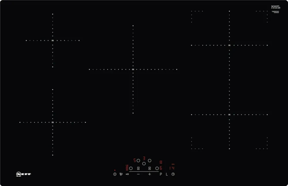 OPEN BOX NEFF T48PD23X2 80cm N70 Induction Hob | 5 Zones / Combi Zone