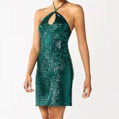 SO Sequined Emerald Halter Mini Dress NWT Party Homecoming | eBay SO Sequined Emerald Halter Mini Dress NWT Party Homecoming | eBay