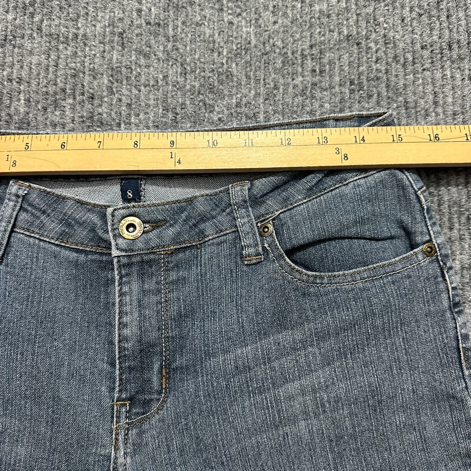 Женские джинсы Salt Works NY со средней посадкой размер 8 синие джинсовые с откидным карманом - Изображение 2 из 4