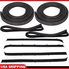 Weatherstrip Kit Door Window Run Channel Sweep Felt Seal Kit For Chevy GMC 73-80